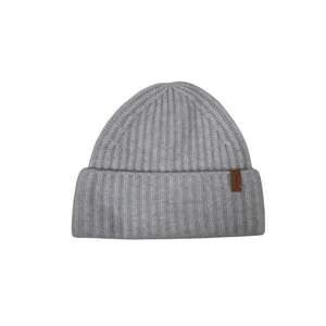 Vince Shaker Stitch Knit Beanie Womens OS Gray Cashmere Blend Wide Cuff Ribbed